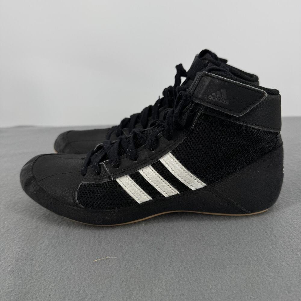 Adidas HVC 2 Wrestling Shoes‎ Mens 5.5 Black White AQ3327 Mat Shoes